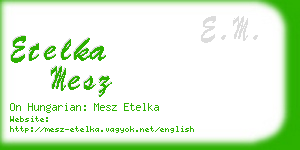 etelka mesz business card